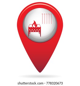 Camping Brazier icon. Vector illustration