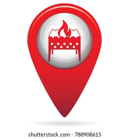 Camping brazier icon. Vector illustration