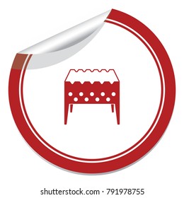 Camping Brazier icon. Vector illustration