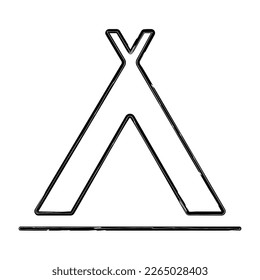 camping brush on white background, vector illustration.