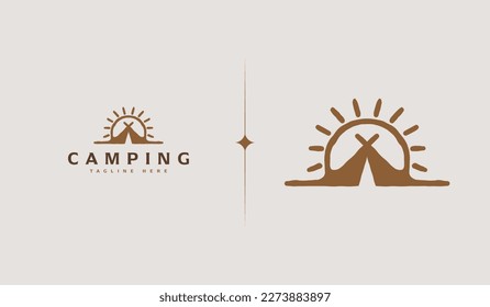 Camping Camp Logo. Universal creative premium symbol. Vector sign icon logo template. Vector illustration