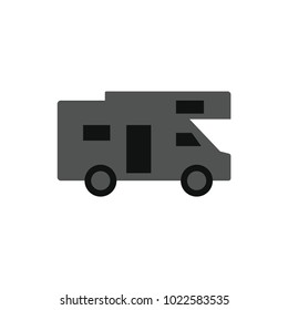 Camping car camper camping vehicle vector Icon