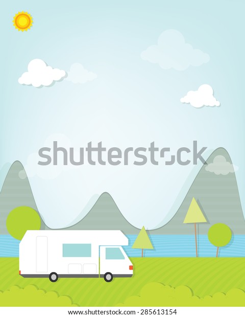 camping car in\
forest