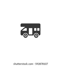 camping car icon on white background