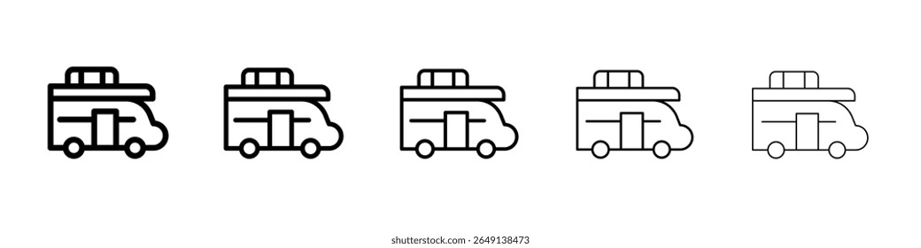 ícone de carro de acampamento ilustração simples logotipo arte
