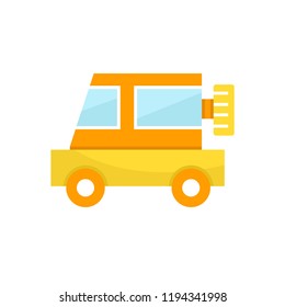 camping car icon in white background