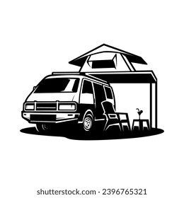 camping car illustration vector image