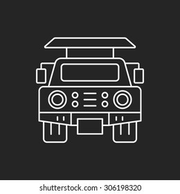 camping car line icon