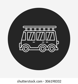 camping car line icon