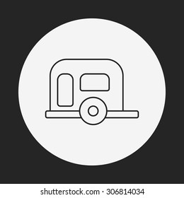 camping car line icon
