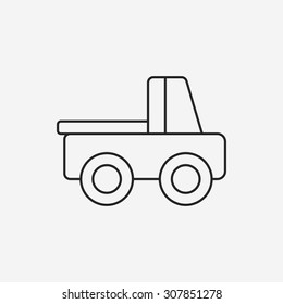 camping car line icon