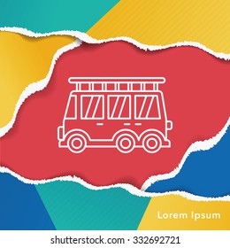 camping car line icon