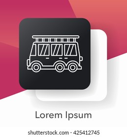 camping car line icon