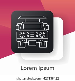 camping car line icon