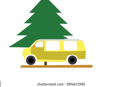 Camping Car Vector Illustration
in Gelb