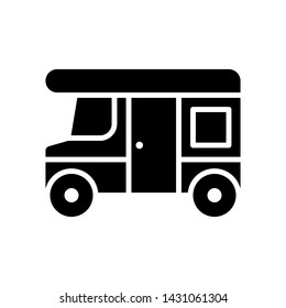 Camping car vector, Summer Holiday related solid style icon