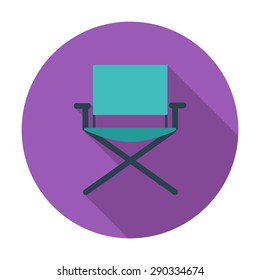 Camping chair. Flat vector icon for mobile and web applications. Vector illustration.