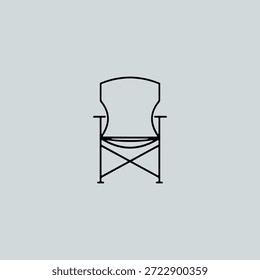 Camping Stuhl Symbol flache Vektordesign.