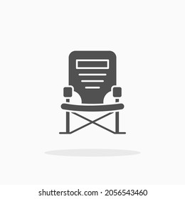 Camping Chair icon. Glyph or Solid style. Vector illustration. Enjoy this icon for your project.