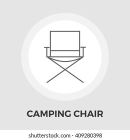 Camping chair icon vector. 