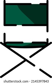 Silla de acampar, ilustración, vector sobre fondo blanco.