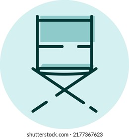 Silla de acampar, ilustración, vector sobre fondo blanco.