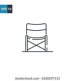 Camping chair outline icon Vector illustration