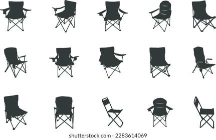 Camping chair silhouette, Camping chair SVG, Camping chair vector svg