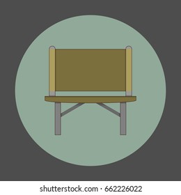 Camping chair single icon
