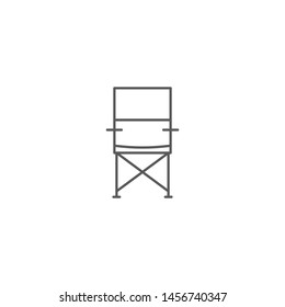 Camping chair vector icon isolated on white background