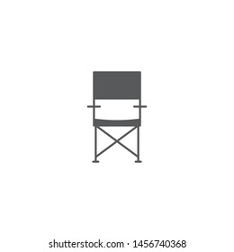 Camping chair vector icon isolated on white background