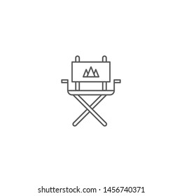 Camping chair vector icon isolated on white background