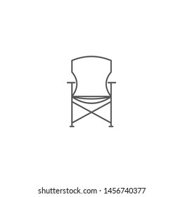 Camping Chair Vector Icon Isolated On White Background