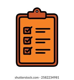 Camping checklist clipboard illustration isolated vector