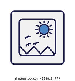 camping color line icon stock illustration 