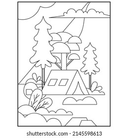 Camping Coloring Pages For Kids