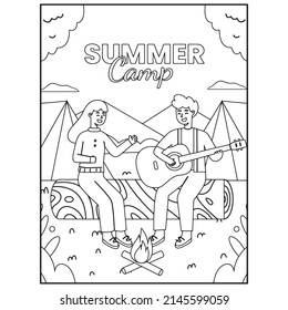 Camping Coloring Pages For Kids