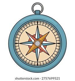 Camping compass guide route icon suitable for adventure navigation hiking travel exploration and outdoor survival related illustration