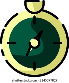 brújula, ilustración, vector sobre fondo blanco.