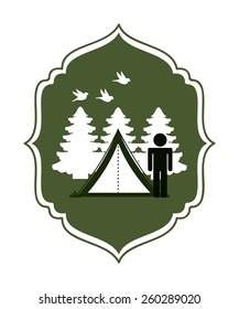 camping concept design, vector illustration eps10 graphic 