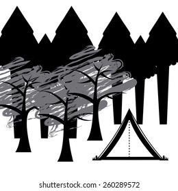 camping concept design, vector illustration eps10 graphic 