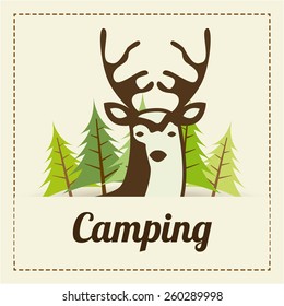 camping concept design, vector illustration eps10 graphic 