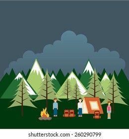 camping concept design, vector illustration eps10 graphic 