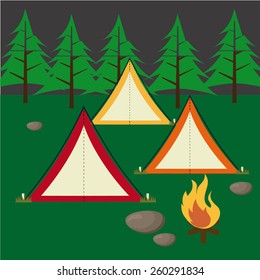 camping concept design, vector illustration eps10 graphic 