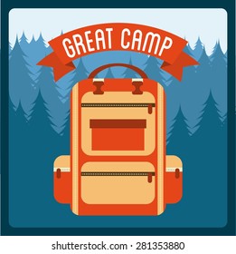 camping concept design, vector illustration eps10 graphic 