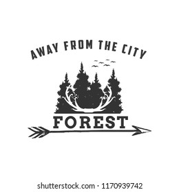 Camping Concept Logo Desig Template with Badges, Black and White