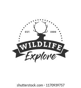 Camping Concept Logo Desig Template with Badges, Black and White