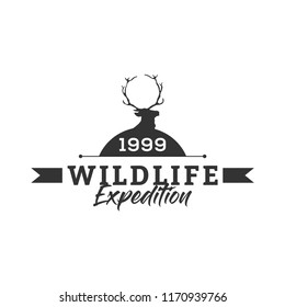 Camping Concept Logo Desig Template with Badges, Black and White