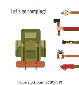 Camping concept made in vector