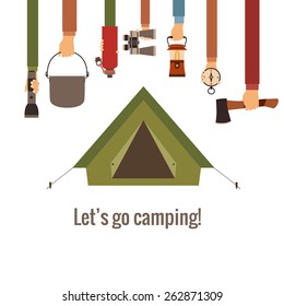 Camping concept made in vector 